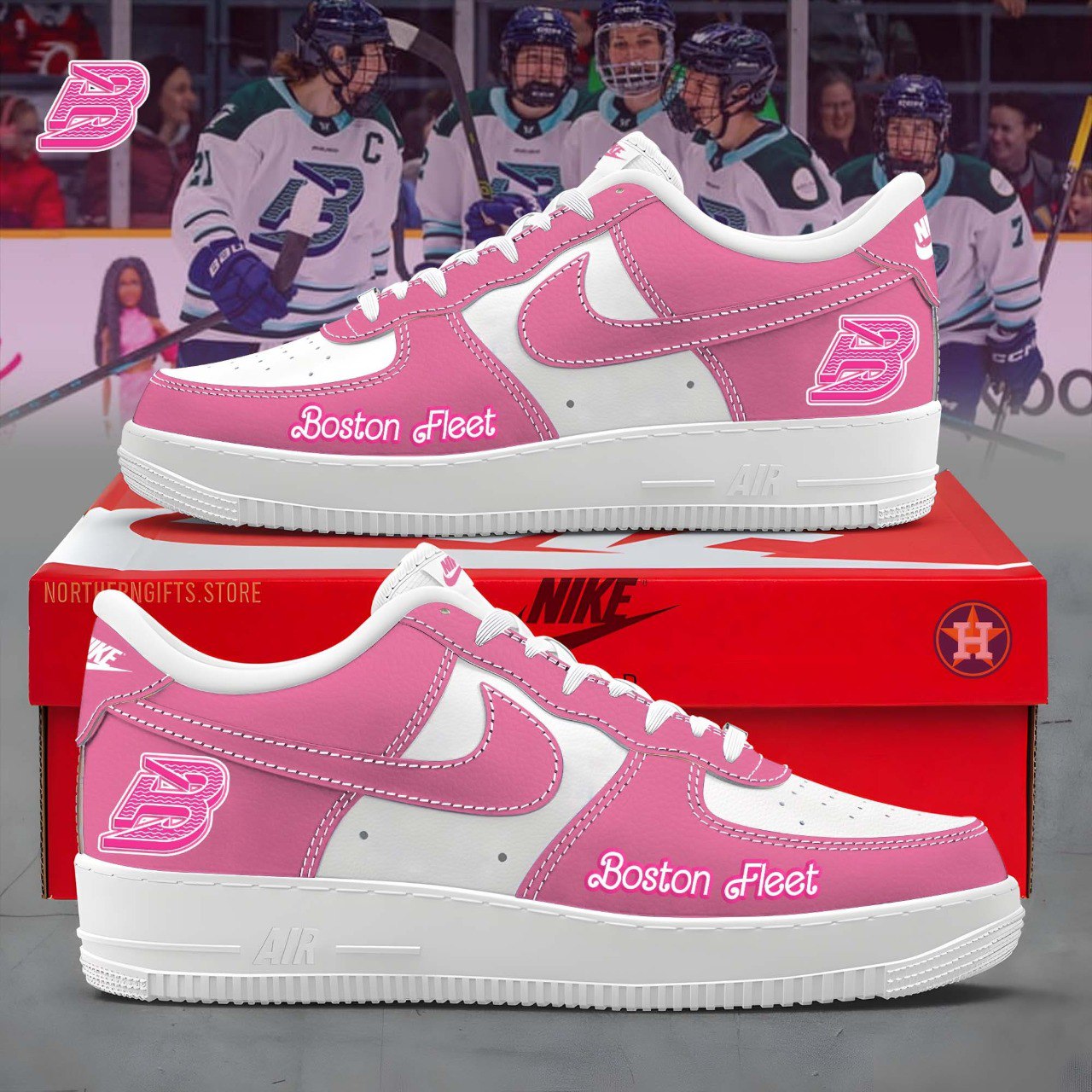 Boston Fleet Customized AF1 Shoes