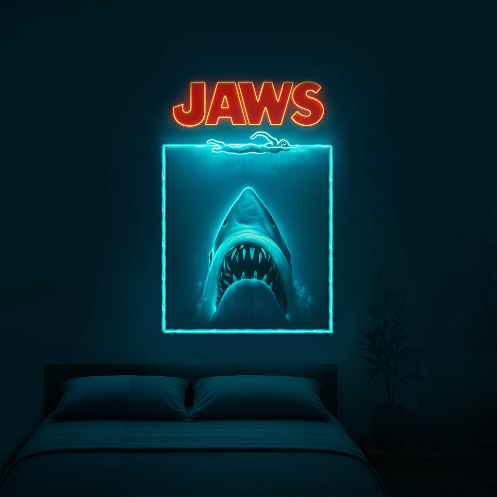 JAWS Neon Sign Decor HN
