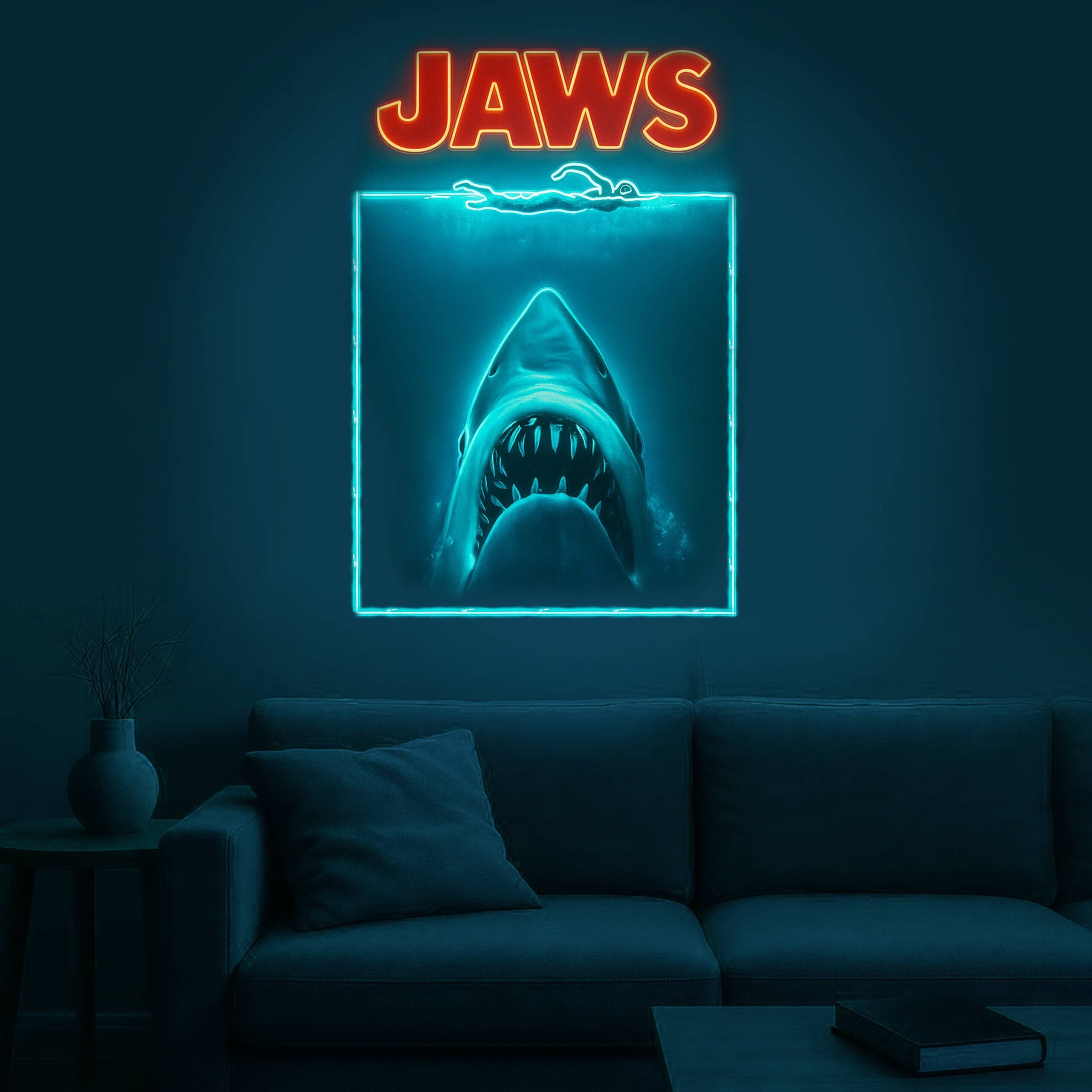 JAWS Neon Sign Decor HN