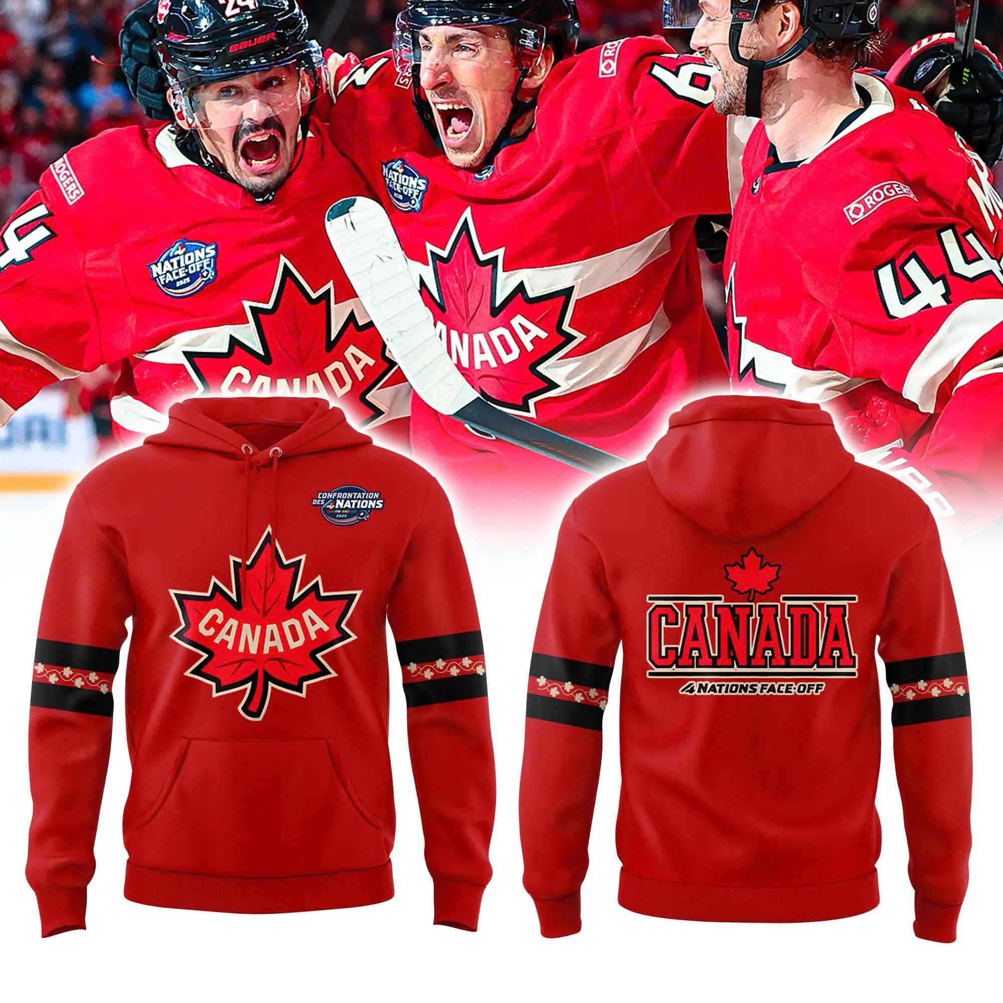 Canada Fanatics Red 2025 4 Nations Face Off Seize Fleece Pullover Hoodie